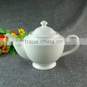 Export Selling Ceramic White Ceramic Teapot Bulk Porcelain Tea Pot thumbnail-1