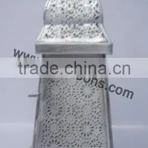 Antique Wrought Metal Candle Lantern thumbnail-1