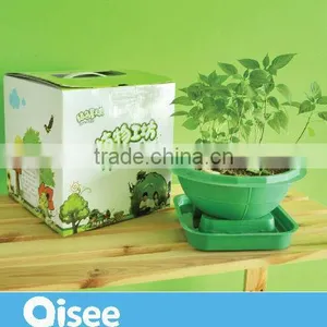 Plastic Hydroponic Green Plants Pot Smart Mini Garden -green Globe thumbnail-1