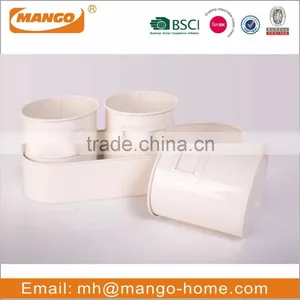 Cream Color Metal Square Balcony Flower Pot thumbnail-2