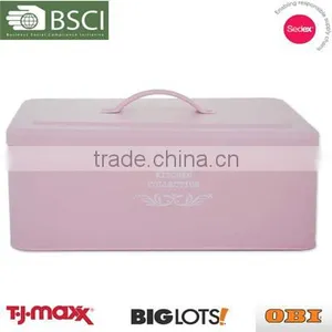 Vintage Design Home Kitchen Pink Bread Bin thumbnail-1