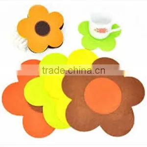 2017 Wooden Colorful Flower Shape Cup Coaster Made in China thumbnail-1