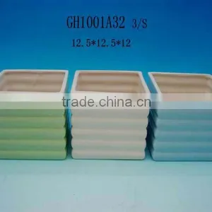SQUARE CERAMIC FLOWER POT thumbnail-1