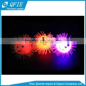 Promotion Cute 2 Inches Hedgehog TPR Light up Stress Puffer Ball Toy for Capsule thumbnail-1