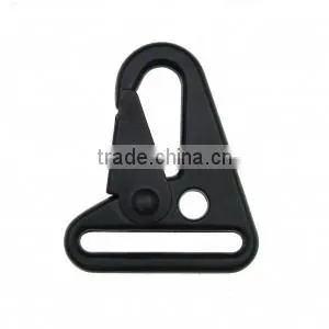 1-1/4" HK Hook, Zinc Alloy Metal Hook, HK Snap Hooks Gun Sling Hook, Snap Hook in Dull Black thumbnail-1