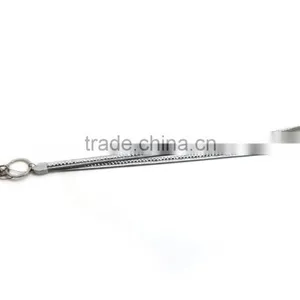 Silver Promotion Gift PU Leather Lanyard With Crystal Gem, Swivel Snap Hooks, Key Ring Accembly, Hot Sale Acrylic Gem Key Chain thumbnail-1