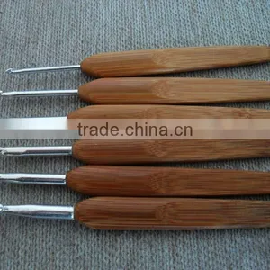 Factory Aluminum Crochet Hooks With Bamboo Handle thumbnail-2