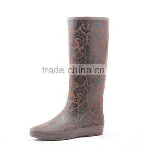 2015 New Pattern Rubber Rain Boots Gumboots for Woman thumbnail-2