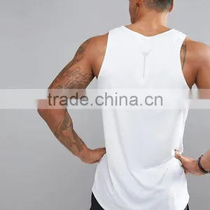 High Quality New Design Custom Grey White Color Gym Wear Comfortable 100% Polyester Micromesh Fashion Men's Sport Dry Fit Vest thumbnail-2