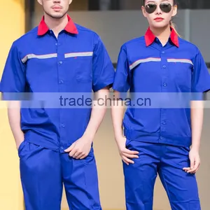 Royal Blue Design Summer Cotton Professional Work Shirts thumbnail-2