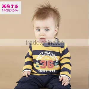 2014 Spring Kids Baby Boy Rugby Sports Stripe T-shirt "Junior Team" Printing thumbnail-1