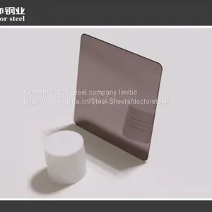 1mm Thickness Super Bronze Color Mirror Stainless Steel Plate thumbnail-4