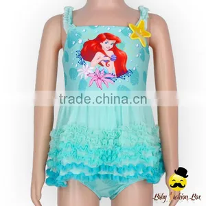 YZA-008 Yiwu Yihong New Arrive Baby Bikini Printed Cartoon Lace Ruffle Dress Harness Girls Infant Bikini thumbnail-2