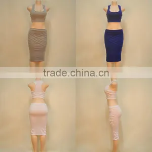 Summer 2pcs Skirts Bodycon Dresses for Women thumbnail-2