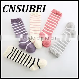 Winter Combed Cotton Striped Terry Socksm,children Socks Thickening Soft Knee High Elastic Stockings thumbnail-1