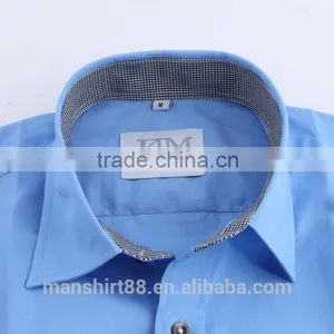 Stiff Collar Mens Solid Color Dress Shirts thumbnail-4