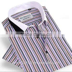 Custom Men Clothes 2017 New Fashion Men's Short Sleeve Summer Dress Shirts thumbnail-2
