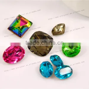 Colorful Crystal Glass Crystal Stone Fancy Stone Decorative Colored Glass Stones thumbnail-1