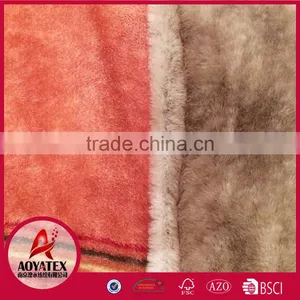 100% Polyester Fake Fur Package Edge Printed Coral Fleece Blanket thumbnail-3