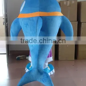 With Clear Visual Holes Dolphin Mascot Costume Adult Dolphin Mascot Costumes thumbnail-3