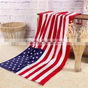 USA Flag and Dollars Fashion Design Bath Towel thumbnail-4