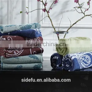 Custom Textured Warm 100 Cotton Noble Yarn Dyed Bath Towel thumbnail-1