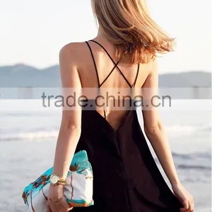Summer Ladies Sexy Tignt Spaghetti Strap Bcakless Mini Party Dress Beach Cocktail Dresses For Women thumbnail-4