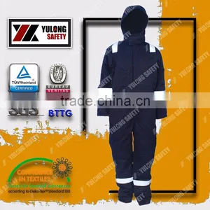 Wholesale Cotton/poly Fluorescent EN20471 Reflective Color High Visibility Orange Coveralls With Fireproof thumbnail-3