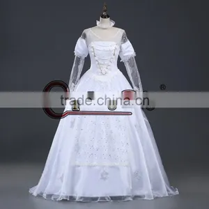 Tim Burton's Alice In Wonderland White Queen Dress Costume thumbnail-1