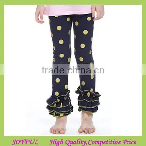 Whoelsale Stripe Cotton Autumn Girl Outfits Ruffle Leggings thumbnail-1