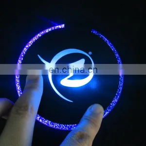 ABS Super Thin 100*10mm Good Quality Led Bottle Coaster Bar Coater Led Flashing Coaster thumbnail-3