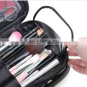 Cosmetic Makeup Bag Double Layer Travel Toiletry Bag Organizer With Mirror thumbnail-4