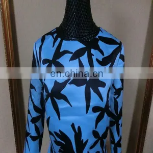 Powersweet 2014 Elegant Long Sleeve Leaf Printed Two Pieces Blouse And Skirt thumbnail-3
