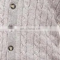 Mens Shawl Neck Cable Cardigan in Wool Mix thumbnail-5