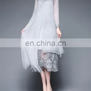 Top Grade Newest Elegant Long Sleeve Dresses One Piece for Women thumbnail-2