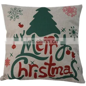 Christmas Decorative Pillow Cover Fashion Sofa Chair Car Seat Linen Cotton Custom Cushion Cover thumbnail-1