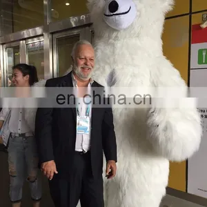 HI CE Customized Adult Inflatable Polar Bear Costume Mascot thumbnail-1