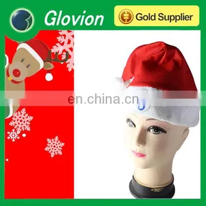Best Seller Led Lighted Glow Hat Christmas Hat for Promotion Flashing Santa Cluas Hat thumbnail-1