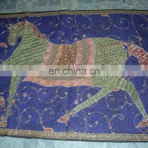 Cotton Patchwork Runner, Designer Wall Tapestries thumbnail-1