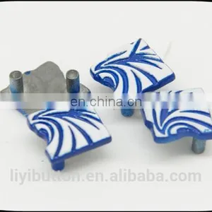Wholesale Custom Metal Button in Garment, Circle Painted Clothing Label thumbnail-3