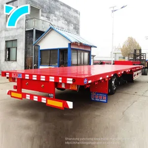 New Arrival 2/3/4 Axles 40ft Flatbed Truck Semi-trailer Container Flatbed Trailer Low Bed Truck Trailer thumbnail-1