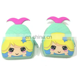 Rubber Dropping Fish Girl's Change Money Purse Fashion Clutch Zipper Small Coin Pouch Silicone Key Holder Wallet thumbnail-3