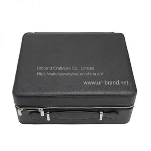 2 Bits 8 Bits 12 Bits PU Leather Watch Zipper Bag Portable Jewelry Storage Box Gift Box thumbnail-2