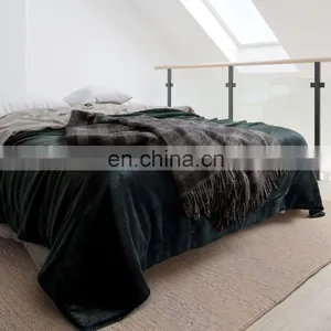 Wholesale Plush Thick 100% Microfiber King Size Sherpa Blanket thumbnail-5