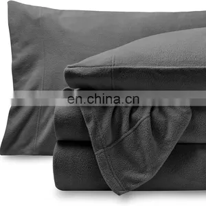 China Manufacturer King Size Fitted Bed Sheet Bed Sheet Set Teddy Fleece Fitted Sheet thumbnail-5
