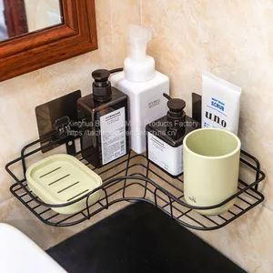 Anti-Rust Wall Mount Tripod Holder Bathroom /Kitchen Storage Corner Shelf thumbnail-1
