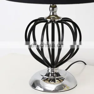 High Quality Korean Modern Style Black Creative Design Metal Table Lamp for Bedroom Decor thumbnail-4