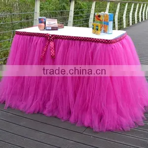 Handmade Table Tutu Skirt Party Tulle Tableware for Wedding Birthday Party Decoration SD103 thumbnail-6