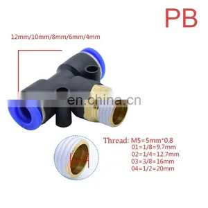 Pneumatic PC PCF PL PLF Pneumatic Connector 4mm-12mm Fitting Thread 1/8