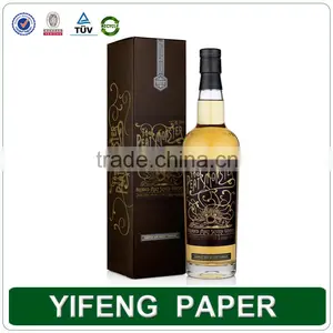 Trade Assurance Supplier Wholesale Fashion Paper Packaging Wine Bottle Box/ Flip Top Paper Wine Box With Magnetic Catch thumbnail-2